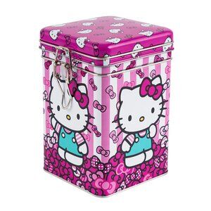 HELLO KITTY HINGED TIN CANISTER PINK BRAND NEW